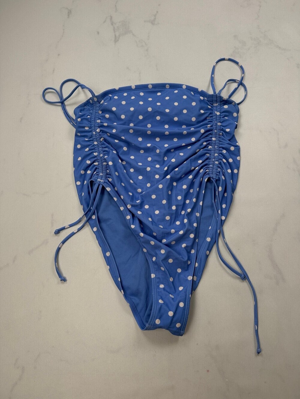 Wild Fable Polka Dot One Piece Blue 90s VTG Statement Piece - Womens L